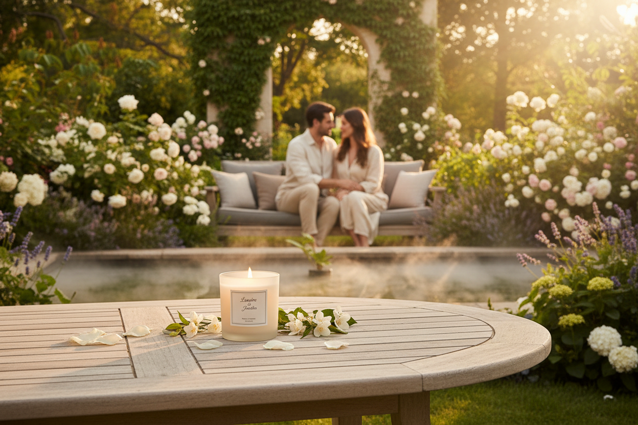 Garden Candle Scene