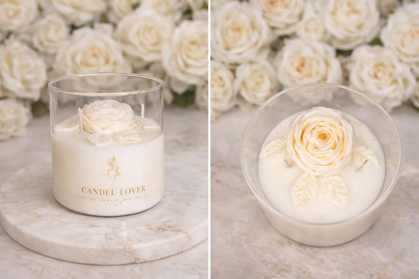 Lumânare Ivory Blossom