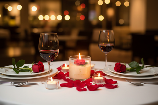 Lumânare Candel Lover - masă romantică Valentine's Day