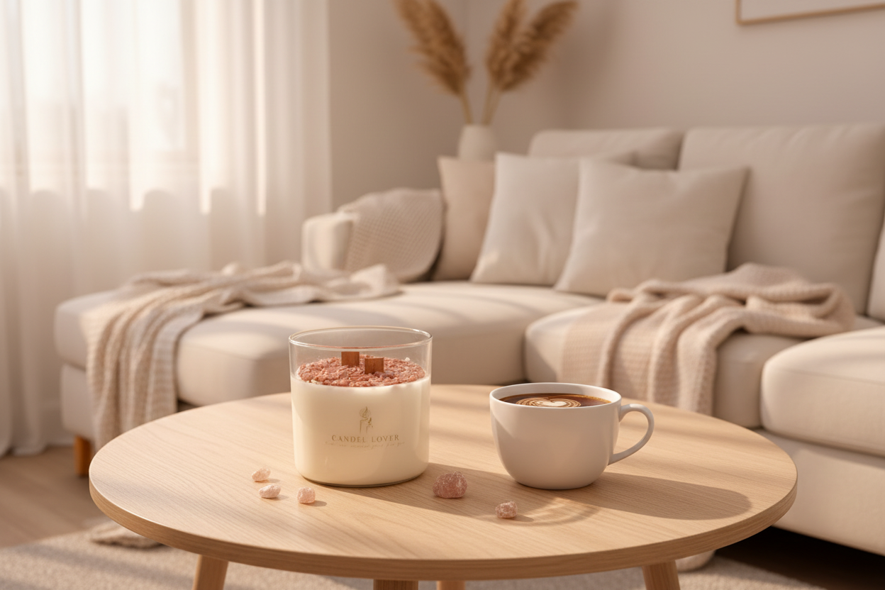 Lumânare Candel Lover - moment de cafea în salon