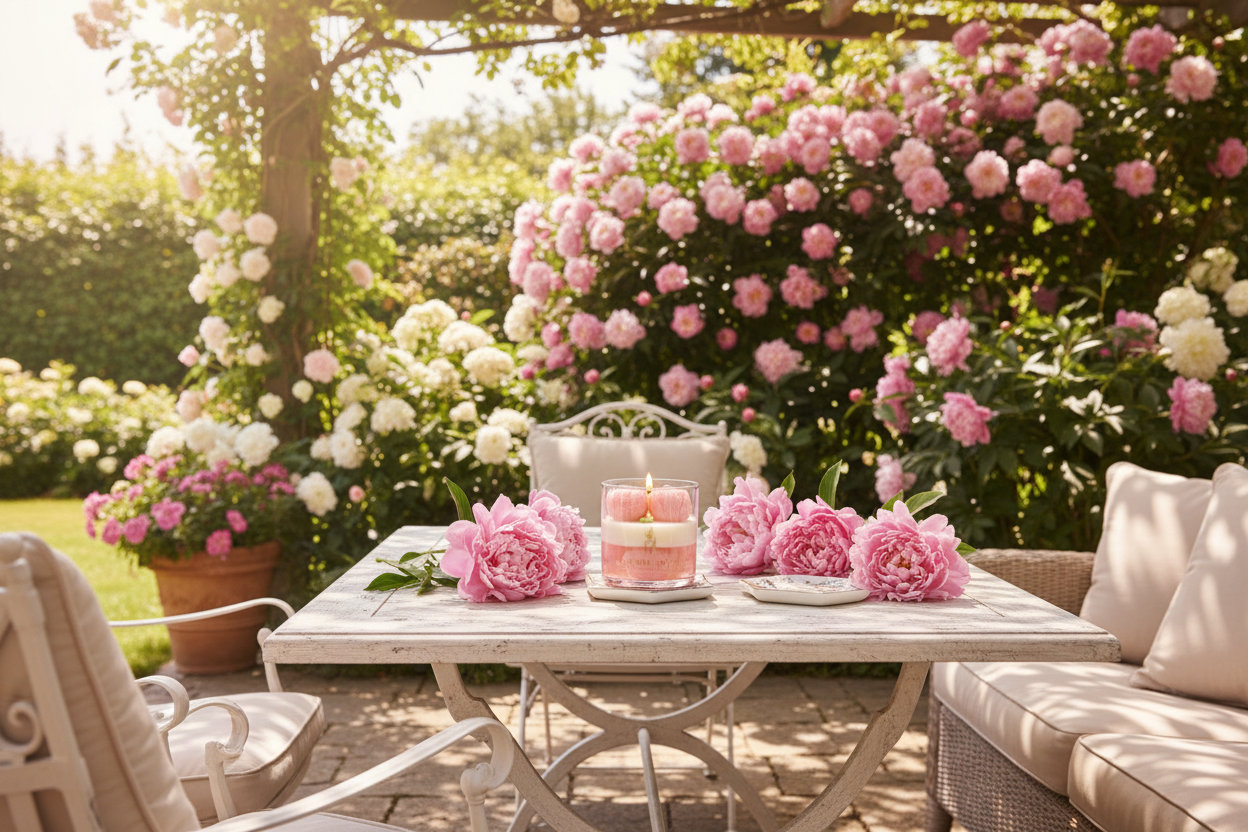 Lumânare Romantic Peony