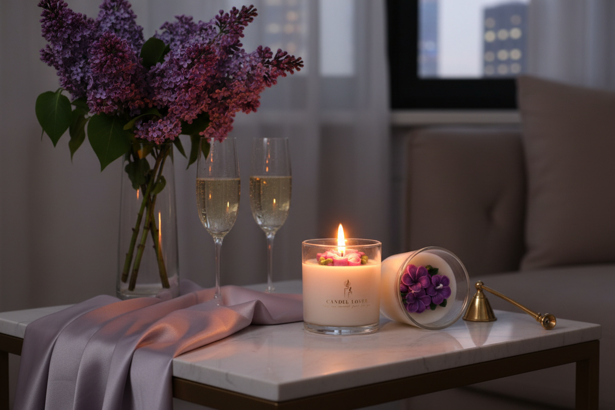 Velvet Lilac Romantic Scene